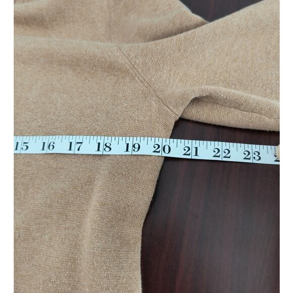 Talbots Longline Knit Cardigan Wmn's Size MP Tan Long Sleeve Pockets Open Front - Picture 6 of 13